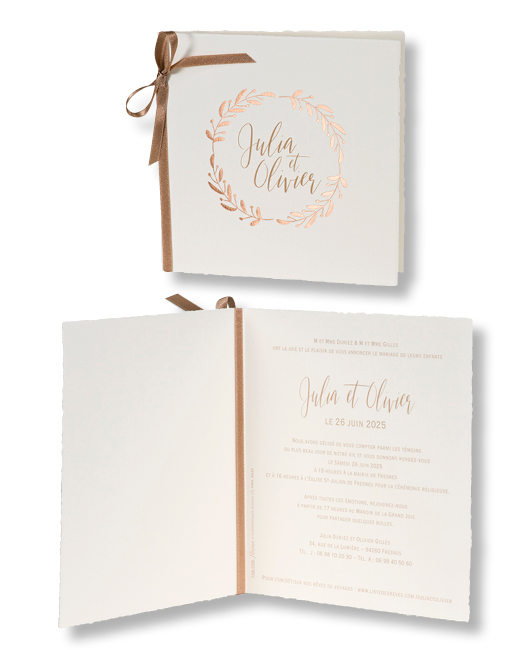 Faire-part de mariage "couronne" 108038