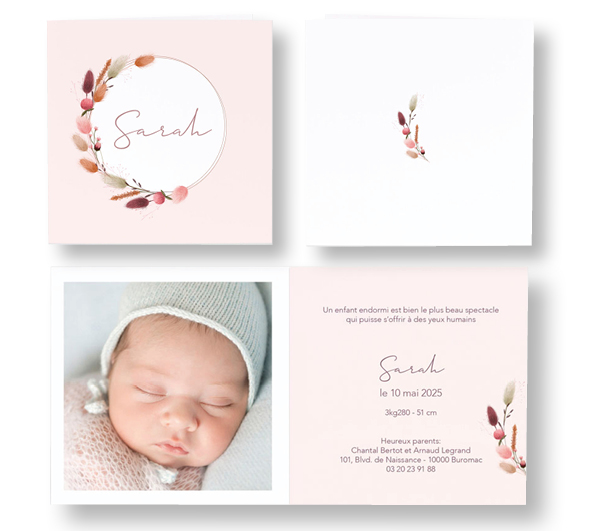 Faire-part de naissance "pampa" 581073