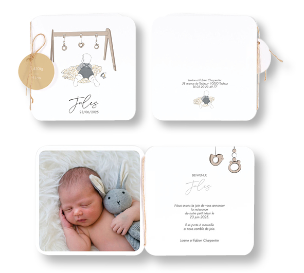 Faire-part de naissance "portique" 581001