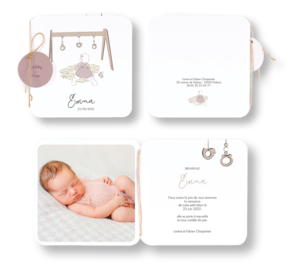 Faire-part de naissance "portique" 581002