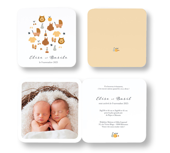 Faire-part de naissance "body landau et compagnie" 581029