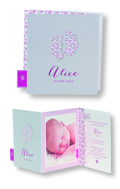 Faire-part de naissance "Le Charme du Liberty" 586069