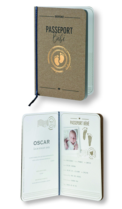 Faire-part de naissance "Passeport Bébé" 589025
