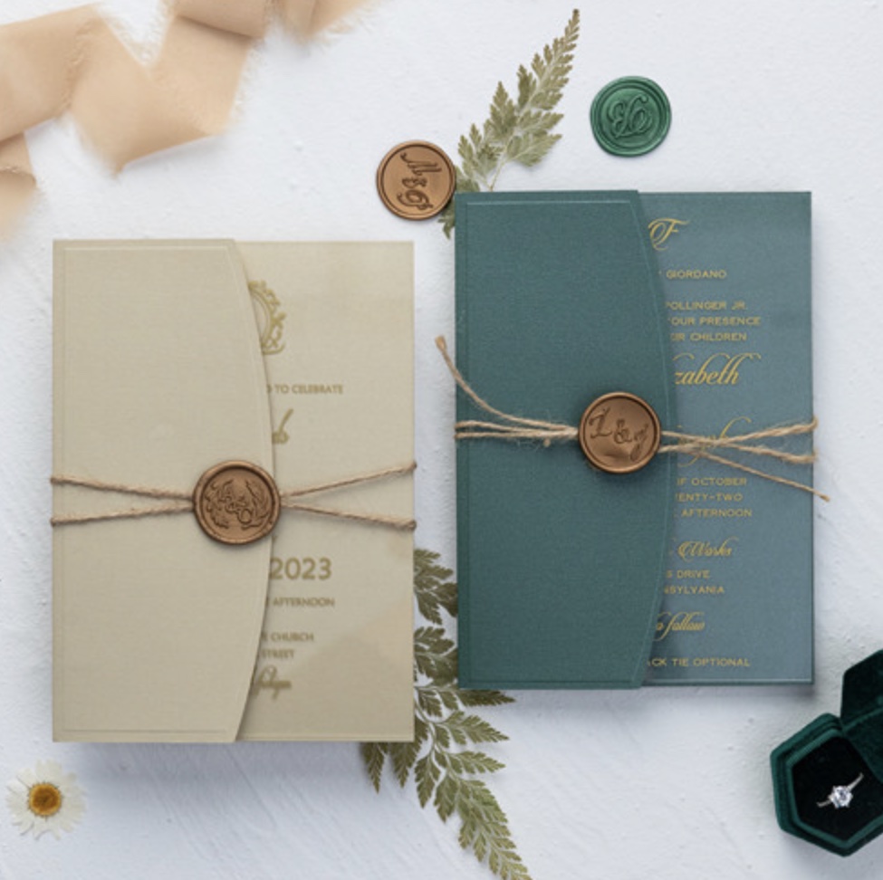 Faire-part de mariage demi rabat WPL0210