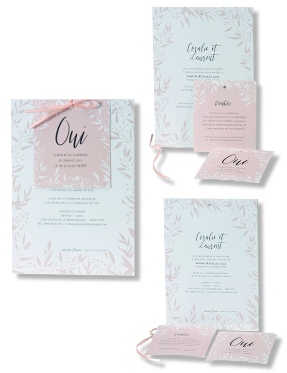 Faire-part de mariage "Effet Chic" 108059