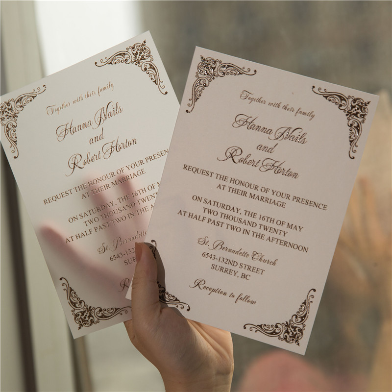 Cartes d'invitation mariage impression UV CUPT11