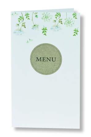 Menu de mariage "Fleurs Vertes" 208008