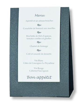 Menu de mariage chevalet verso 208914