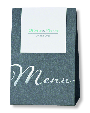 Menu de mariage chevalet recto 208914