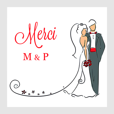 Sticker autocollant mariage MBI052